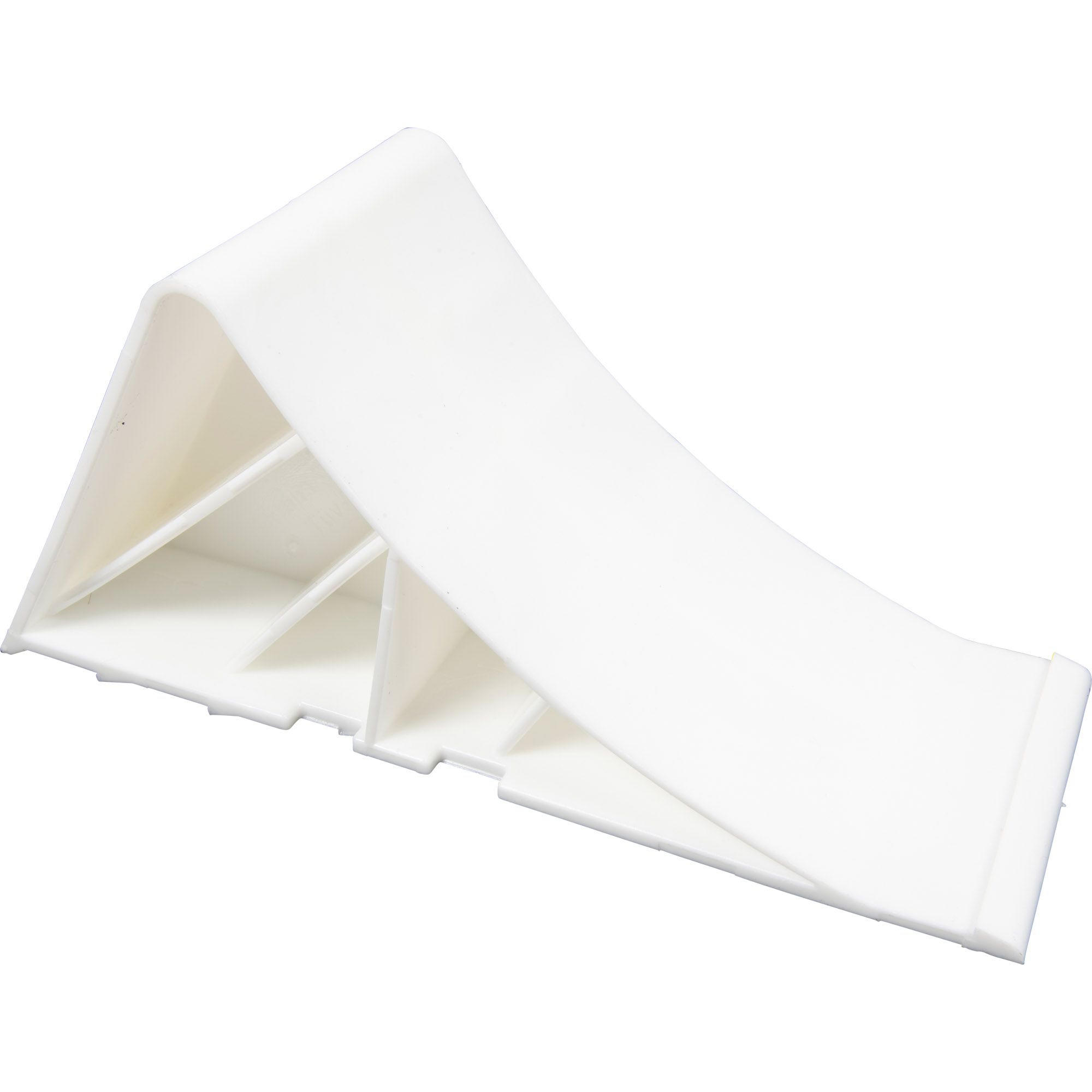 Cale de roue, Longueur 220 mm, PVC blanc